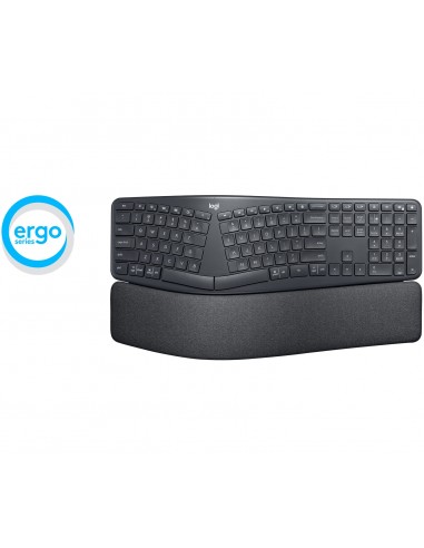 Logitech Ergo K860 teclado RF Wireless + Bluetooth Español Grafito