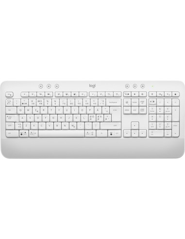 Logitech Signature K650 teclado Bluetooth QWERTY Danés, Finlandés, Noruego, Sueco Blanco