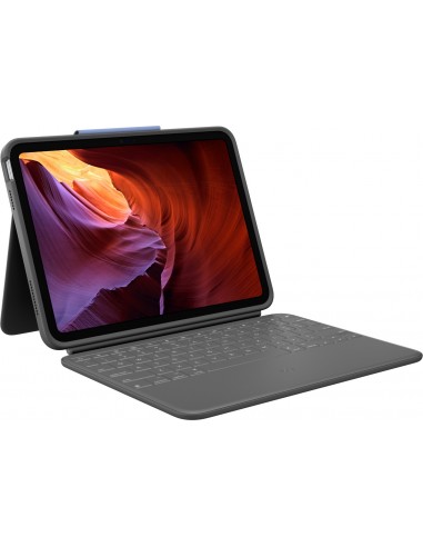 Logitech Rugged Folio Grafito Smart Connector QWERTY Danés, Finlandés, Noruego, Sueco