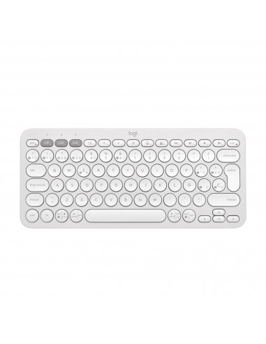 Logitech Pebble Keys 2 K380s teclado RF Wireless + Bluetooth QWERTY Español Blanco