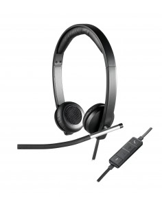 Logitech H650e Auriculares Alámbrico Diadema Oficina Centro de llamadas USB tipo A Negro, Plata