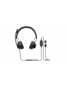 Logitech Zone Auriculares Alámbrico Diadema Llamadas Música USB Tipo C Grafito