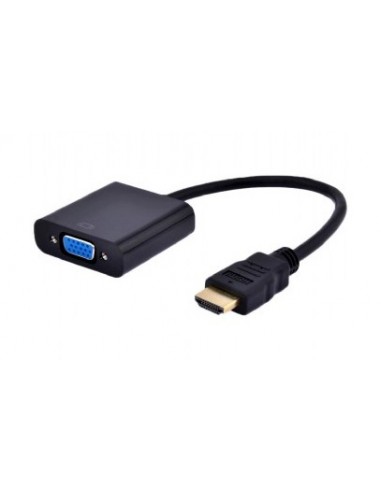 Gembird A-HDMI-VGA-03 adaptador de cable de vídeo 0,15 m HDMI tipo A (Estándar) VGA (D-Sub) Negro