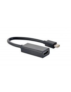 Gembird A-mDPM-HDMIF4K-01 0,15 m Mini DisplayPort HDMI Negro