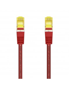 AISENS Cable De Red Latiguillo RJ45 LSZH Cat.7 600 MHz S FTP PIMF AWG26, Rojo, 0.5 m