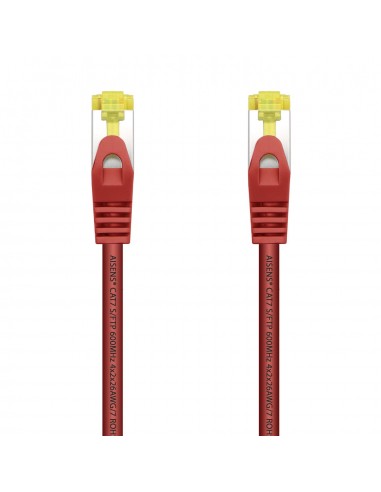 AISENS Cable De Red Latiguillo RJ45 LSZH Cat.7 600 MHz S FTP PIMF AWG26, Rojo, 1.0 m