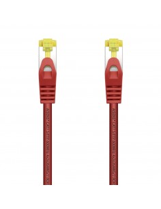 AISENS Cable De Red Latiguillo RJ45 LSZH Cat.7 600 MHz S FTP PIMF AWG26, Rojo, 2.0 m