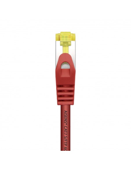 AISENS Cable De Red Latiguillo RJ45 LSZH Cat.7 600 MHz S FTP PIMF AWG26, Rojo, 2.0 m