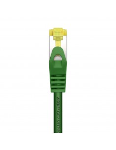 AISENS Cable De Red Latiguillo RJ45 LSZH Cat.7 600 MHz S FTP PIMF AWG26, Verde, 0.5 m