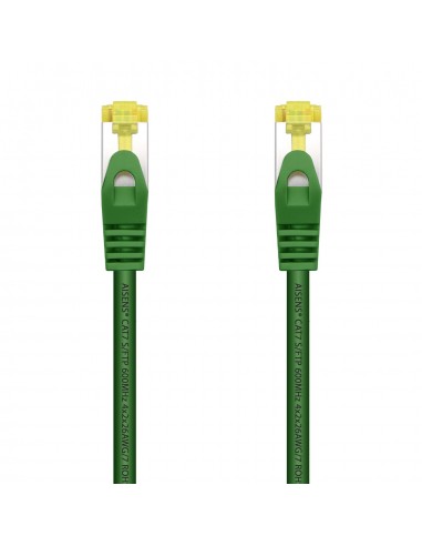 AISENS Cable De Red Latiguillo RJ45 LSZH Cat.7 600 MHz S FTP PIMF AWG26, Verde, 1.0 m