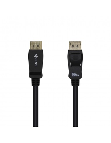 AISENS Cable Displayport Certificado V1.4 8k@60hz, DP M-DP M, Negro, 3.0m