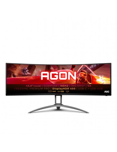 AOC B2 AG493UCX2 pantalla para PC 124 cm (48.8") 5120 x 1440 Pixeles Quad HD LED Negro