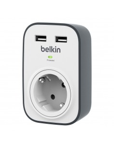 Belkin SurgeCube Negro, Blanco 1 salidas AC