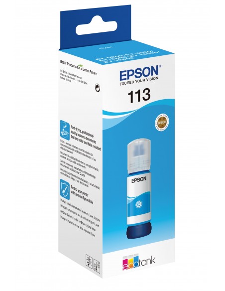 Epson 113 EcoTank Pigment Cyan ink bottle