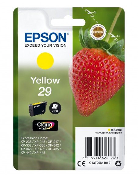 Epson Strawberry Singlepack Yellow 29 Claria Home Ink