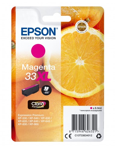 Epson Oranges Singlepack Magenta 33XL Claria Premium Ink