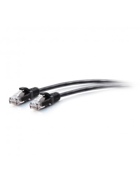 C2G Cable de conexión Ethernet delgado sin apantallar (UTP) con protección antienganche Cat6a de 0,9 m - Negro