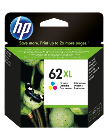 HP Cartucho de tinta original 62XL de alta capacidad tricolor