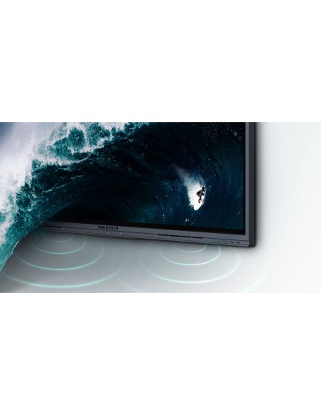 MAXHUB C7530 pantalla de señalización Panel plano interactivo 190,5 cm (75") LED 350 cd   m² 4K Ultra HD Negro Pantalla táctil