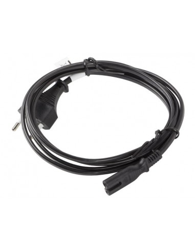 Lanberg CA-C7CA-11CC-0030-BK cable de transmisión Negro 3 m CEE7 16 C7 acoplador