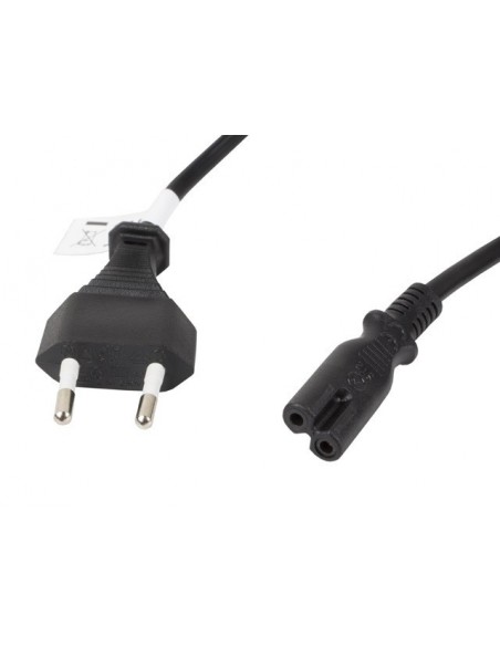 Lanberg CA-C7CA-11CC-0030-BK cable de transmisión Negro 3 m CEE7 16 C7 acoplador