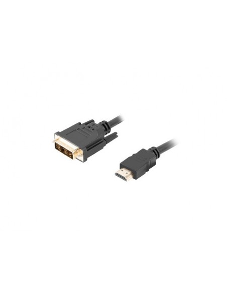 Lanberg CA-HDDV-10CC-0005-BK adaptador de cable de vídeo 0,5 m HDMI tipo A (Estándar) DVI-D Negro