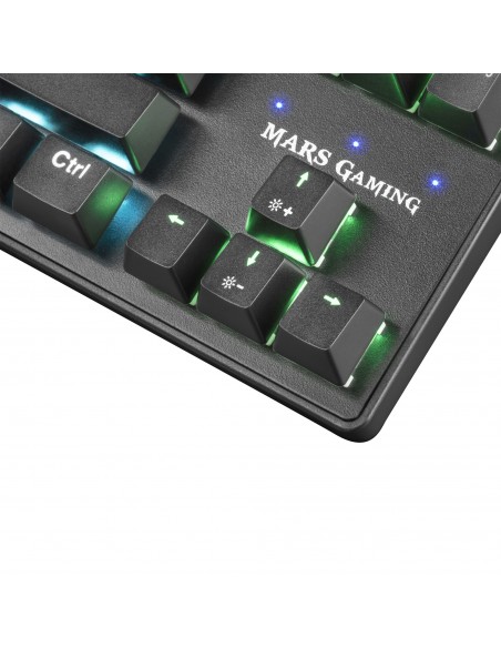 Mars Gaming MKXTKLBES Teclado Mecánico Ultra-compacto TKL RGB Reposamuñecas Switch OUTEMU SQ Azul Idioma Español