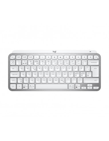 Logitech MX Keys Mini teclado RF Wireless + Bluetooth QWERTY Nórdico Gris