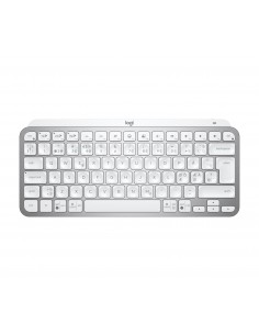 Logitech MX Keys Mini for Business teclado RF Wireless + Bluetooth QWERTY Nórdico Aluminio, Blanco