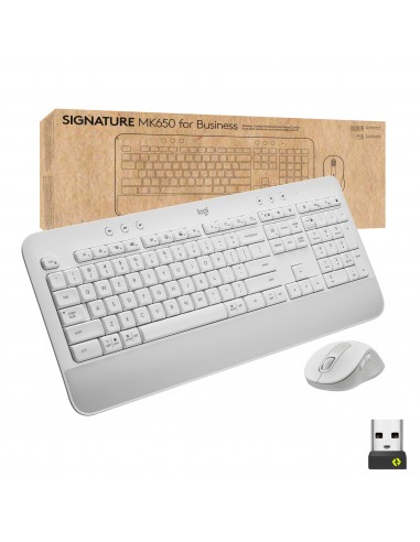 Logitech Signature MK650 Combo For Business teclado Ratón incluido Bluetooth QWERTZ Suizo Blanco