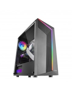 Mars Gaming MC-X7 Negro Caja PC Gaming ATX Frontal ARGB Ventilador 12cm RGB Ventana Lateral Completa