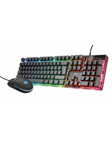 Trust GXT 838 Azor Gaming Combo teclado Ratón incluido USB QWERTY Español Negro