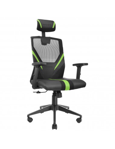 Mars Gaming MGC-ERGO Verde Silla Gaming Ergonómica Malla Transpirable Soporte Ajustable Cervical + Lumbar + Reposabrazos