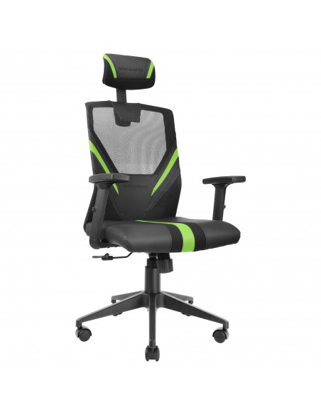 Mars Gaming MGC-ERGO Verde Silla Gaming Ergonómica Malla Transpirable Soporte Ajustable Cervical + Lumbar + Reposabrazos