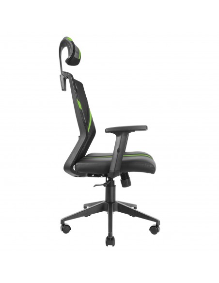 Mars Gaming MGC-ERGO Verde Silla Gaming Ergonómica Malla Transpirable Soporte Ajustable Cervical + Lumbar + Reposabrazos