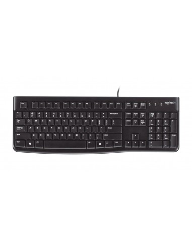 Logitech K120 Corded Keyboard teclado USB QWERTY Español Negro