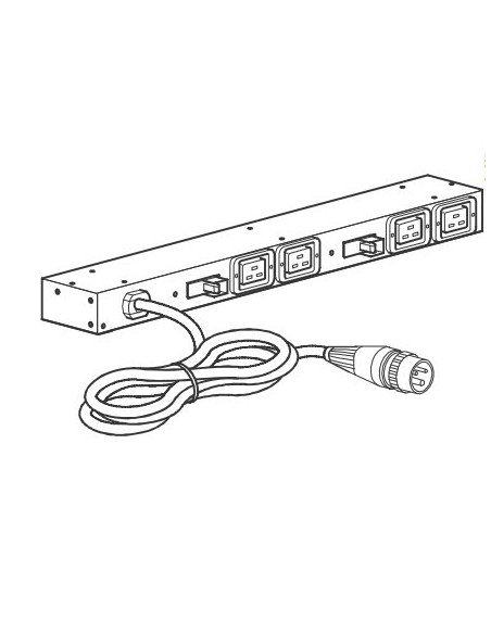 APC AP6032A unidad de distribución de energía (PDU) 4 salidas AC 0U 1U Negro