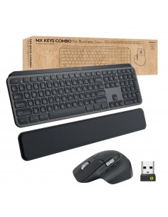 Logitech MX Keys combo for Business Gen 2 teclado Ratón incluido RF Wireless + Bluetooth QWERTY Inglés internacional Grafito