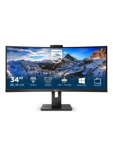 Philips P Line 346P1CRH 00 LED display 86,4 cm (34") 3440 x 1440 Pixeles UltraWide Quad HD Negro