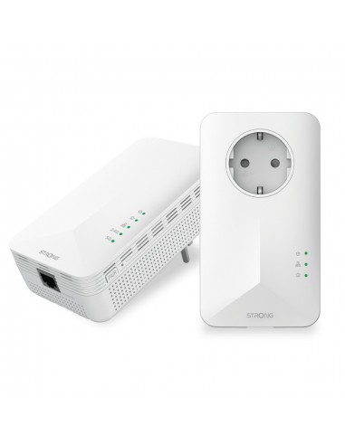 Strong POWERL1000DUOWIFIEUV2 adaptador de red PowerLine 1000 Mbit s Ethernet Wifi Blanco 2 pieza(s)