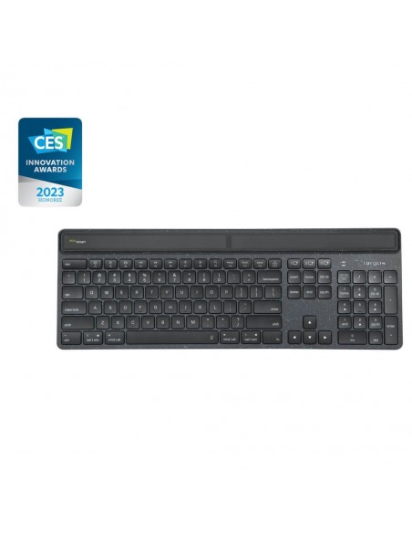 Targus Sustainable Energy Harvesting EcoSmart teclado Bluetooth QWERTY Nórdico Negro