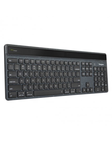 Targus Sustainable Energy Harvesting EcoSmart teclado Bluetooth QWERTY Nórdico Negro