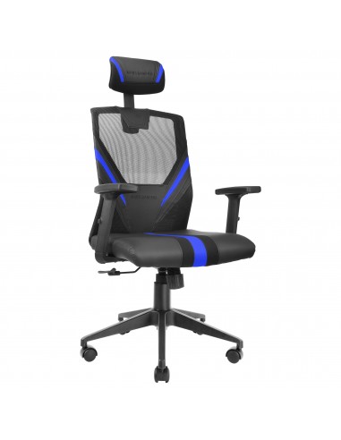 Mars Gaming MGC-ERGO Azul Silla Gaming Ergonómica Malla Transpirable Soporte Ajustable Cervical + Lumbar + Reposabrazos