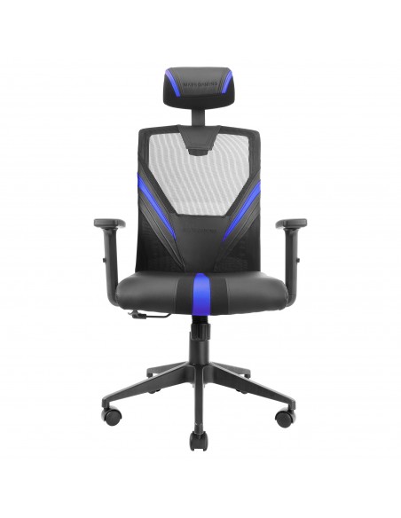 Mars Gaming MGC-ERGO Azul Silla Gaming Ergonómica Malla Transpirable Soporte Ajustable Cervical + Lumbar + Reposabrazos