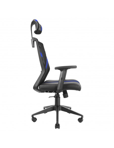 Mars Gaming MGC-ERGO Azul Silla Gaming Ergonómica Malla Transpirable Soporte Ajustable Cervical + Lumbar + Reposabrazos