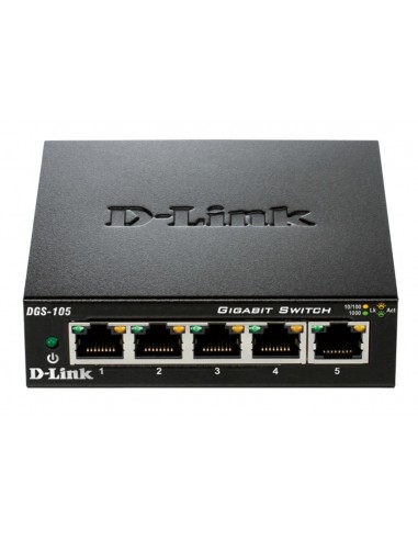 D-Link DGS-105 switch No administrado Negro