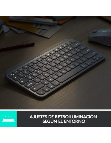 Logitech MX Keys Mini teclado RF Wireless + Bluetooth QWERTY Español Rosa