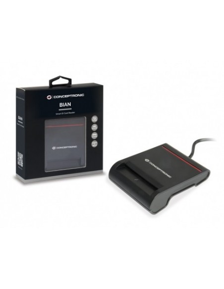 Conceptronic SCR01B lector de tarjeta inteligente USB USB 2.0 Negro