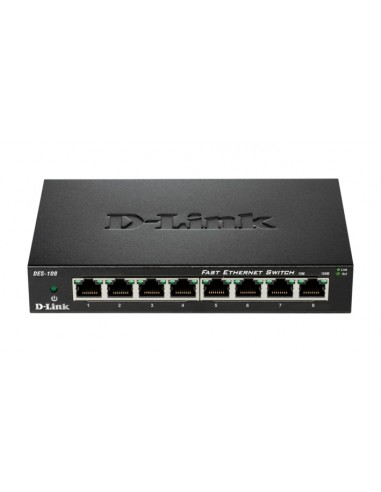 D-Link DES-108 switch No administrado Fast Ethernet (10 100) Negro