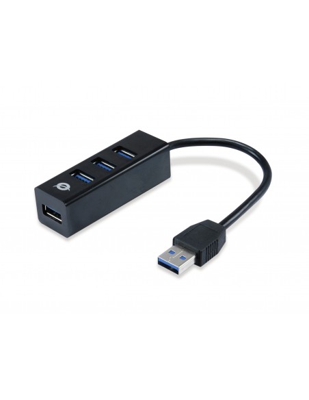 Conceptronic HUBBIES04B hub de interfaz USB 3.2 Gen 1 (3.1 Gen 1) Type-A 5000 Mbit s Negro